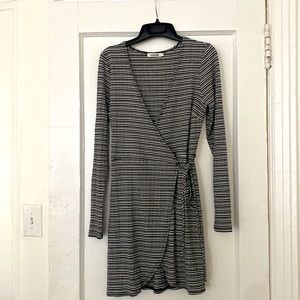 Long sleeve wrap dress